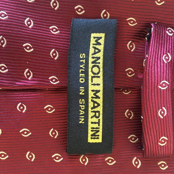 🌞3/25 Manoli Martini | Men's Tie Burgundy - Picture 4 of 4